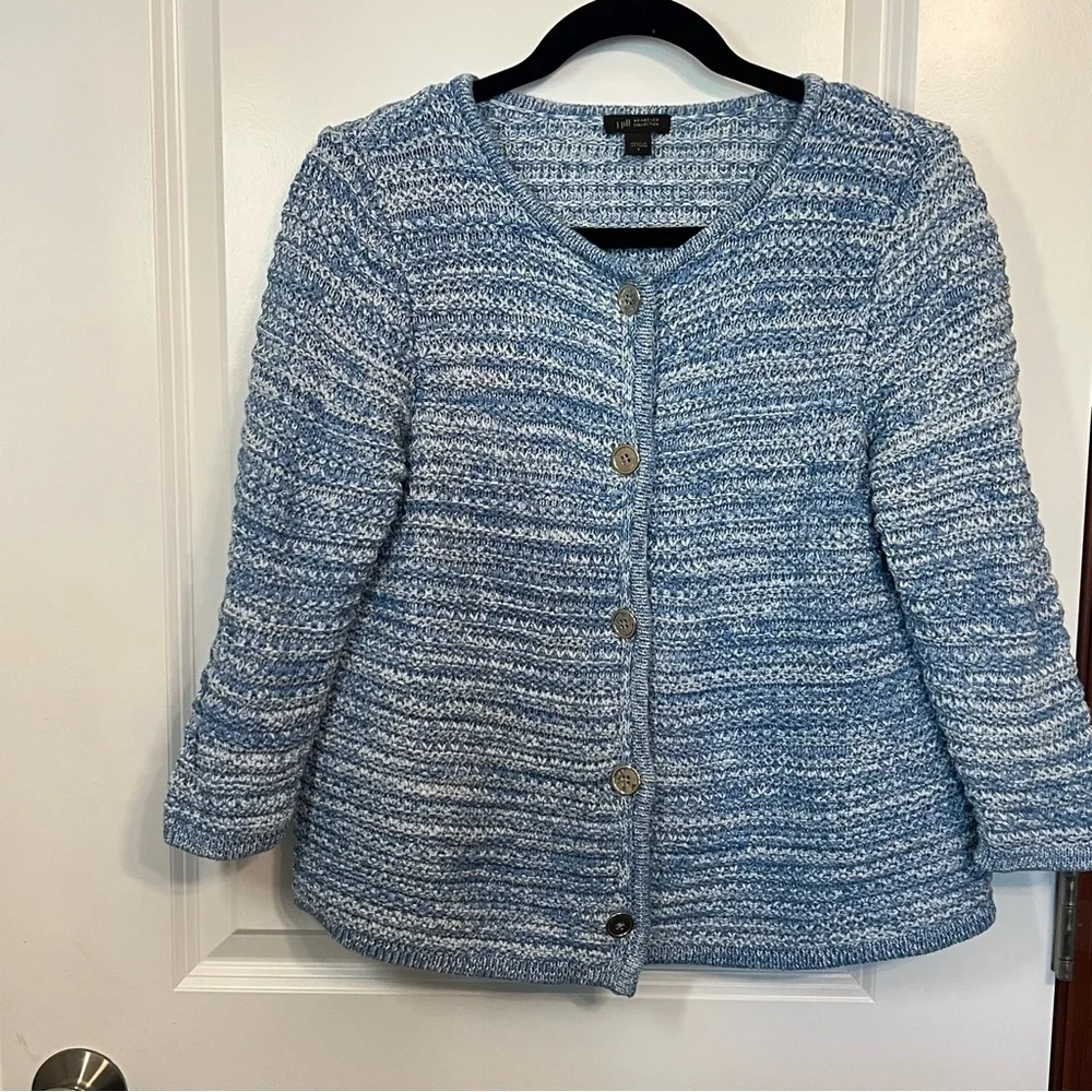 J.Jill Wearever Spray-Dyed Sweater-Jacket - Picture 1 of 9